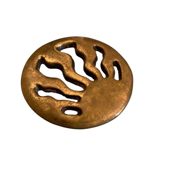Belt Buckle Brass Brutalist Duncan Laurie SUN RAYS Iconic Design 60s 70s Boho - Picture 1 of 7